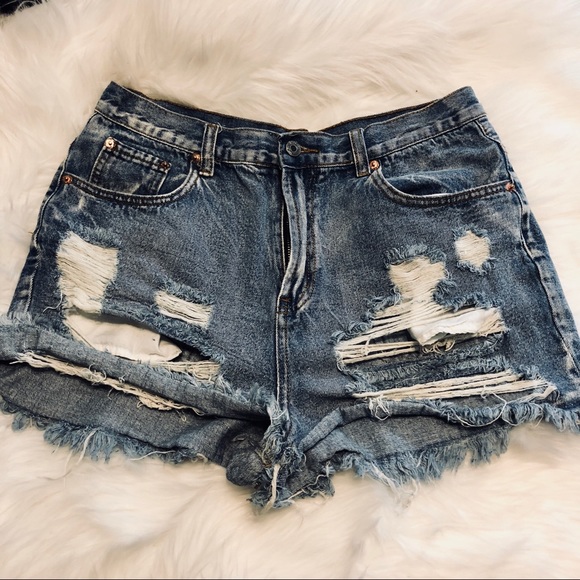 super distressed shorts